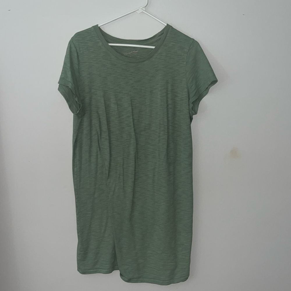 Sage green t shirt dress
